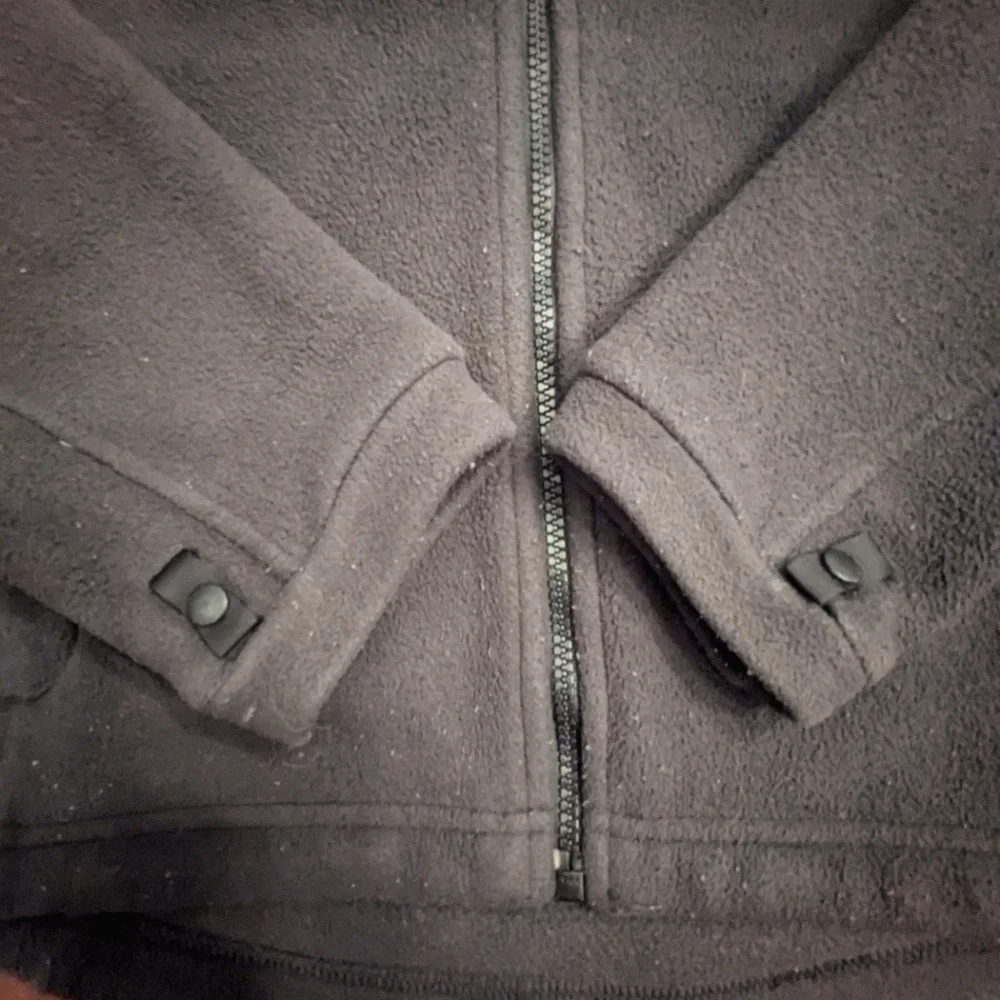 Men's North Face black zip up fleece, size small